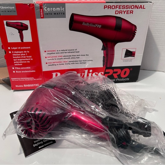 BaBylissPRO Professional Ceramic Hair dryer RED - Picture 2 of 5